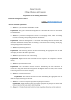Financial management Answer and explanation.docx
